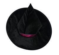 Kostým - Černý čarodějnický klobouk se třpytivým pruhem Matalan