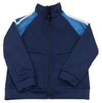 Tmavomodro-modro-bílá propínací thermo mikina PRIMARK