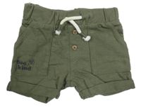 Khaki teplákové kraťasy s nápisy a včelkou C&A