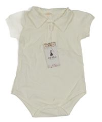 Nové - bílé body s límečkem 