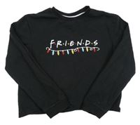 Černá crop mikina s nápisem - F.R.I.E.N.D.S PRIMARK