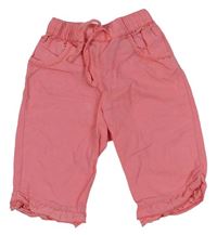 Růžové lněné kalhoty zn. H&M