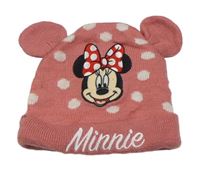 Starorůžová puntíkatá čepice s Minnie Disney