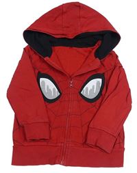 Černá propínací mikina se Spidermanem a kapucí George