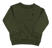 Khaki mikina s výšivkou F&F