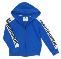 Modro-bílá propínací mikina s kapucí Abercrombie&Fitch