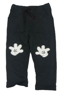 Černé tepláky s dlaněmi - Mickey C&A