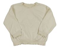 Smetanová oversize mikina s tulipánem George