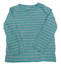 Azurovo-šedé pruhované triko Impidimpi