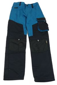 Petrolejovo-černé pracovní kalhoty s kapsami Top Craft