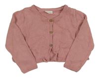 Starorůžový propínací svetr Next