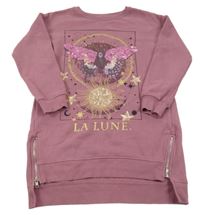 Vínové teplákové šaty s motýlem s flitry Next