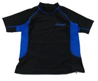 Černo-safírové UV tričko s potiskem