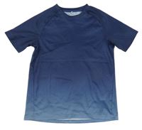 Tmavomodré vzorované ombré sportovní tričko H&M