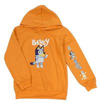 Oranžová lehká mikina s Bluey a kapucí 