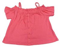 Neonově růžový žebrovaný top Primark