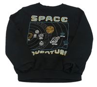 Černá mikina s planetami Primark