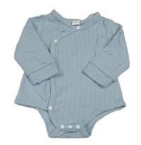 Světlemodré žebrované zavinovací body shein