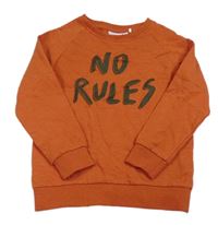 Cihlově červená mikina s nápisem Name it