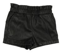 Černé koženkové kraťasy Primark