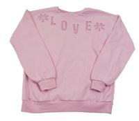 Růžová mikina s nápisem Matalan