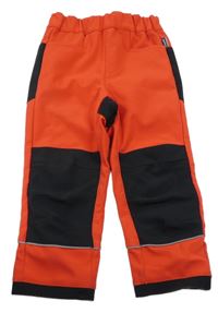 Červeno-černé softshellové kalhoty jakoo