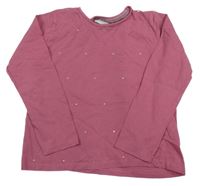 Růžové triko s kamínky Matalan