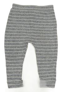 Šedomodré pruhované pletené tepláky George