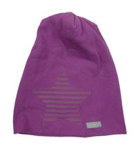 Fialová čepice s hvězdou 