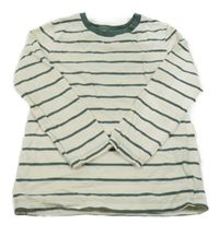 Smetanovo-zelené pruhované triko Nutmeg