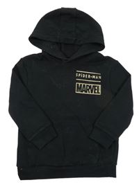 Černá mikina se zlatými nápisy a kapucí George