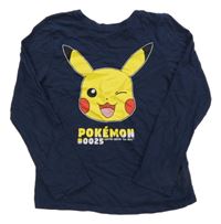 Tmavomodré triko s Pikachu C&A