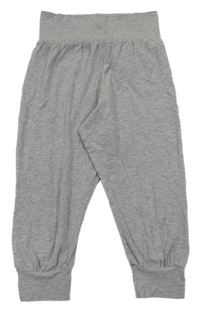 Šedé melírované lehké crop tepláky nkd