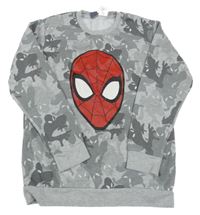 Šedá vzorovaná mikina se Spidermanem Marvel