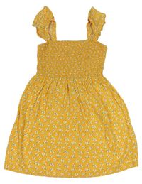 Žluté květované lehké šaty Primark