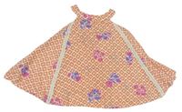 Smetanovo-cihlové vzorované lehké šaty s květy Billabong