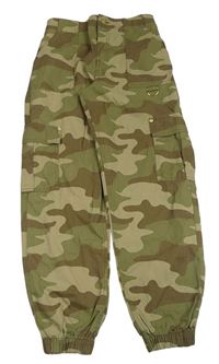Khaki-hnědé army cargo cuff kalhoty River Island