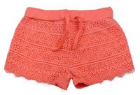 Neonově růžové kraťasy s krajkou Primark