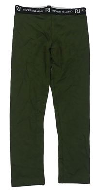 Khaki legíny s logem River Island