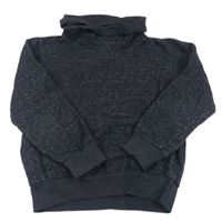 Tmavošedá melírovaná mikina s límcem Primark