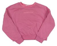 Růžová crop mikina s nápisem zn. M&S