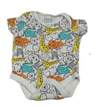 Bílo-barevné body se zvířátky F&F