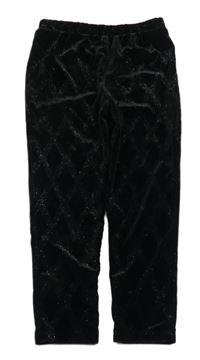 Černé sametové třpytivé legíny Matalan