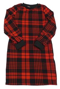 Červeno-černé kostkované šaty Shein