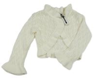 Nové - Smetanové vzorované svetrové bolerko George