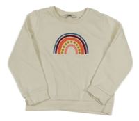 Smetanová mikina s duhou Tchibo