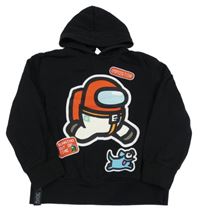 Černá mikina s kapucí - Among Us