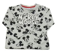 Světlešedé triko s Mickeym Disney
