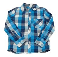 Modro-bílá kostkovaná košile C&A