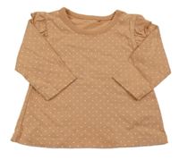 Broskvové puntíkaté triko George